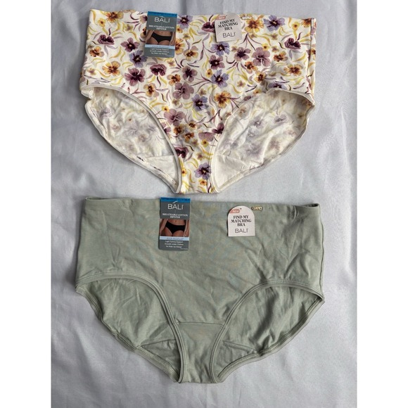 Bali Other - NEW Bali Breathable Cotton Hipster Panty DFLEHP Women's Size 2xlarge 2 Pair